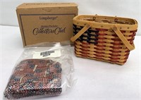 Miniature flag basket with liner and protector