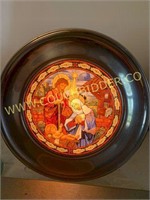 1995 The Nativity Jefferson Pewter glass plate