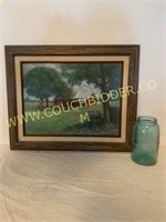 1984 framed print Little Red House by Edwards