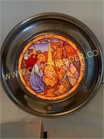 2002 Prince of peace stained glass Christmas plate