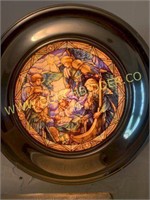 1995 Nativity stained glass collectible plate