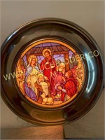 2001 A Child is Born stained glass plate