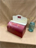 Retro style metal paper towel holder w/ spice