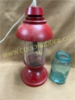 Red lantern style lamp