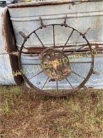 Antique cast iron 48 â€œ drive wheel