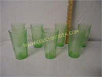 Green Depression Glass Tumblers
