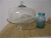 Vintage Cake Stand With Dome Cover