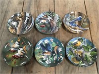 Six 9 Inch Bird Plates