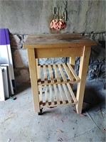 Solid Wood 3 Tier Table/Cart