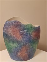 Multicolored John Bergen Studio Vase - S