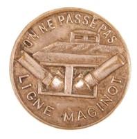20TH C. FRENCH ARMY MAGINOT LINE BADGE