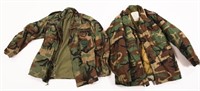 U.S. MILITARY ARMY CAMOUFLAGE JACKETS - LOT OF 2