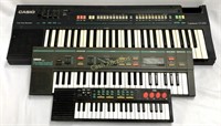 Yamaha/Casio Keyboard lot of 3 For Parts or Repair