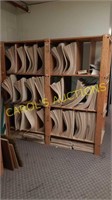 Two sections of Ikea wood shelving shelf only
