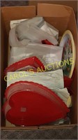 Box of packaging and holiday miscellaneous