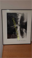 Framed Brett Weston print 1971 Canal Netherlands