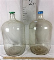 Two Glass 5 Gallon Water Jugs