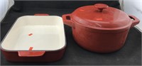 Technique Cast Iron Pot With Lid And Casserole