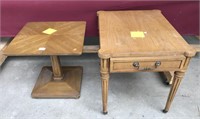 Two Vintage Thomasville Mahogany Side Tables