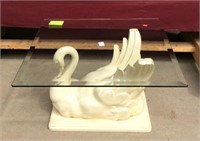 Swan Beveled Glass Top Table