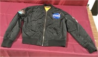 Size Medium NASA Black Poly Jacket