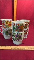 Floral cups (6)