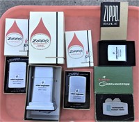 (5) Zippo Items, Lighters, Ruler, Golf Marker