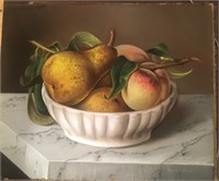 Susan Waters Pastel Still Life, Fruit in Bowl
