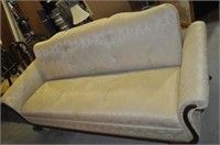 cream sofa with floral design