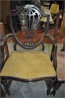 arm chair with yellow seat