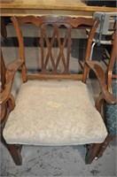 white floral chair