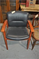 black arm chair