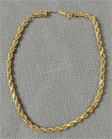 14k Gold 8" Rope Bracelet 4.3 Dwt