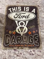 Ford V8 Garage Metal Sign