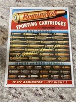 Remington Sporting Cartridges Metal Sign