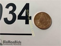 Panda Stamped Copper Bullion Coin