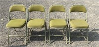 NEAT RETRO METAL FRAME FOLDING CHAIRS-GREAT COLOR