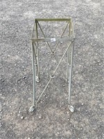 HEAVY WROUGHT IRON PLANT STAND 27 INCHES TALL