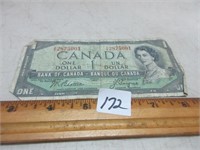 1954 CANADIAN 1 DOLLAR BILL