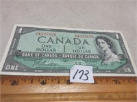 1954 CANADIAN 1 DOLLAR BILL