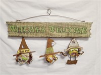 Witches Welcome Wood & Metal Door Sign