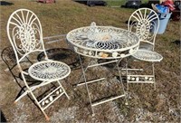 FOLDING METAL PATIO SET