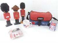 Figurines ,sac,  tasse, souvenir Canadien