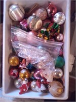 Christmas tree bulbs and decor