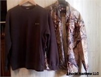 Medium columbia sweater large outfitter camo