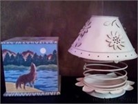 Candle holder and tissue cover