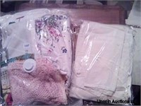Assorted fabric and table cloths