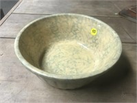 Blue spongeware bowl
