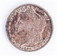 Coin 1894-O Morgan Silver Dollar In VF