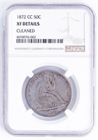 Coin NGC Graded 1872-CC Seated Liberty XF